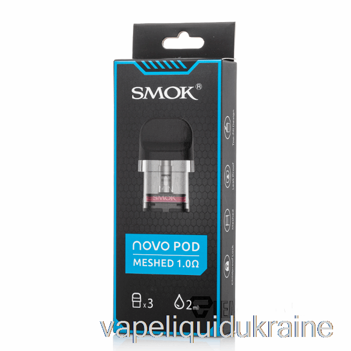 Vape Liquid Ukraine SMOK NOVO Replacement Pod Cartridges 1.0ohm NOVO MESH Pods